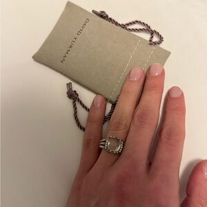 David Yurman prasiolite ring with diamonds